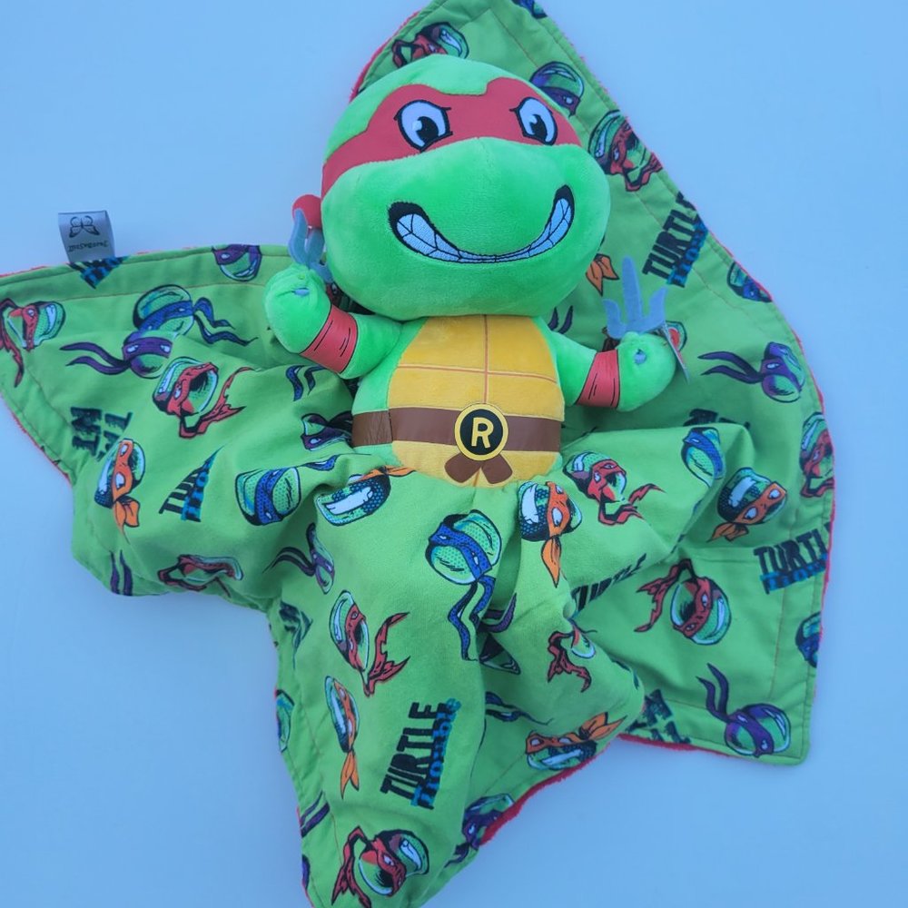 Lovey Raphael Ninja Turtle Plush Security Blanket